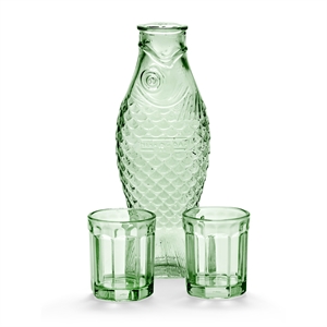 Serax Fish & Fish Karaffel & 2 Glas M Grøn