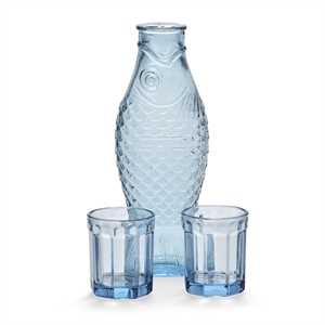 Serax Fish & Fish Karaffel & 2 Glas M Blå