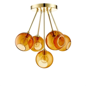 Design by Us Ballroom Molecule Loftlampe Amber/Guld