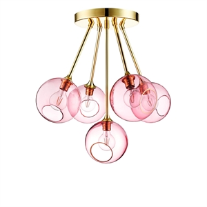 Design by Us Ballroom Molecule Loftlampe Rose/Guld