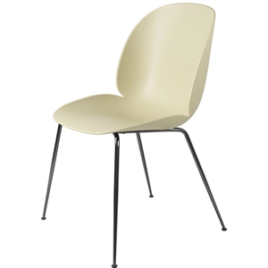 GUBI Beetle Spisebordsstol Conic Base Sort Krom/Pastel Grøn