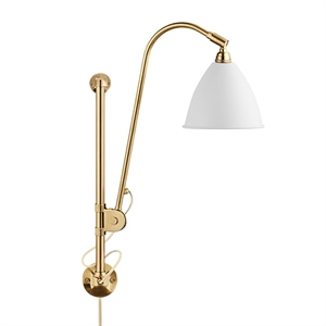 Bestlite BL5 Væglampe Mat Hvid & Messing