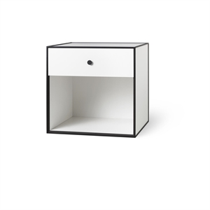 Audo Frame 49 With One Drawer, 42x49x49, Whit