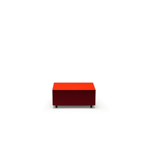 Established & Sons Bloc Sofabord Med Skuffe L64 Bright Red/Burdundy/Clay