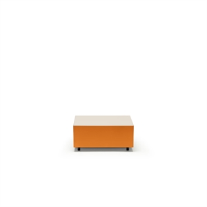 Established & Sons Bloc Sofabord Med Skuffe L64 Bright Grå/Brændt Orange/Pale Grey