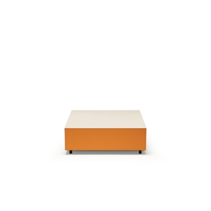 Established & Sons Bloc Sofabord Med Skuffe L85 Bright Grå/Brændt Orange/Pale Grey