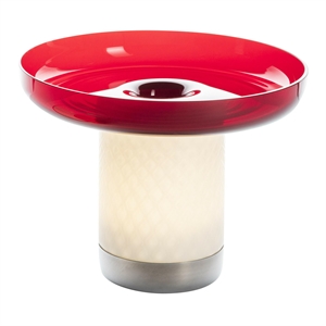 Artemide Bontá Transportabel Lampe Rød med Glasfad