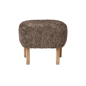 Audo Ingeborg Ottoman Natural Eg/Sheepskin Sahara