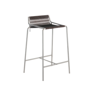 Thorup Copenhagen Noel Barstol Rustfrit Stål/Mørk Grå Uld H67 cm
