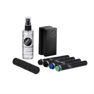 Chat Board Woody Starter Sæt Til Tavler Sort Eg/Sort/Blå/Grøn