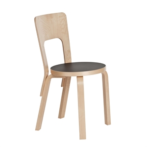 artek 66 Spisebordsstol Sortlamineret Birk