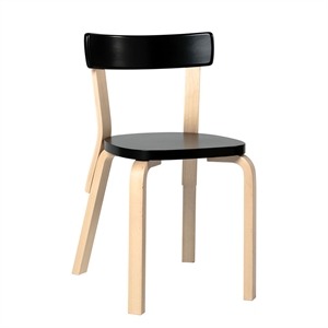 artek 69 Spisebordsstol Sort/Birk