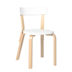 artek 69 Spisebordsstol Hvid/Birk