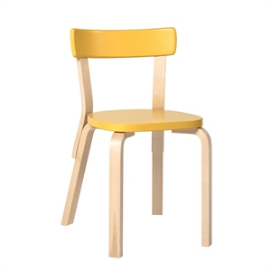 artek 69 Spisebordsstol Birk/Gul
