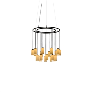 Santa & Cole Cirio Chandelier S Pendel Hvid/Porcelæn