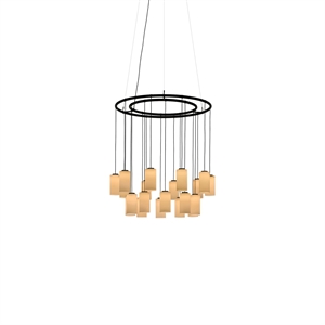 Santa & Cole Cirio Chandelier S Pendel Hvid Opal/Glas