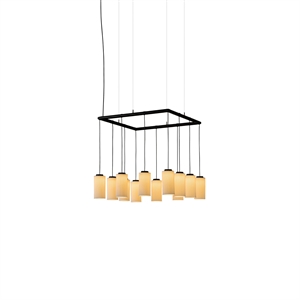 Santa & Cole Cirio Cuadrada Pendel Hvid Pana/Porcelæn