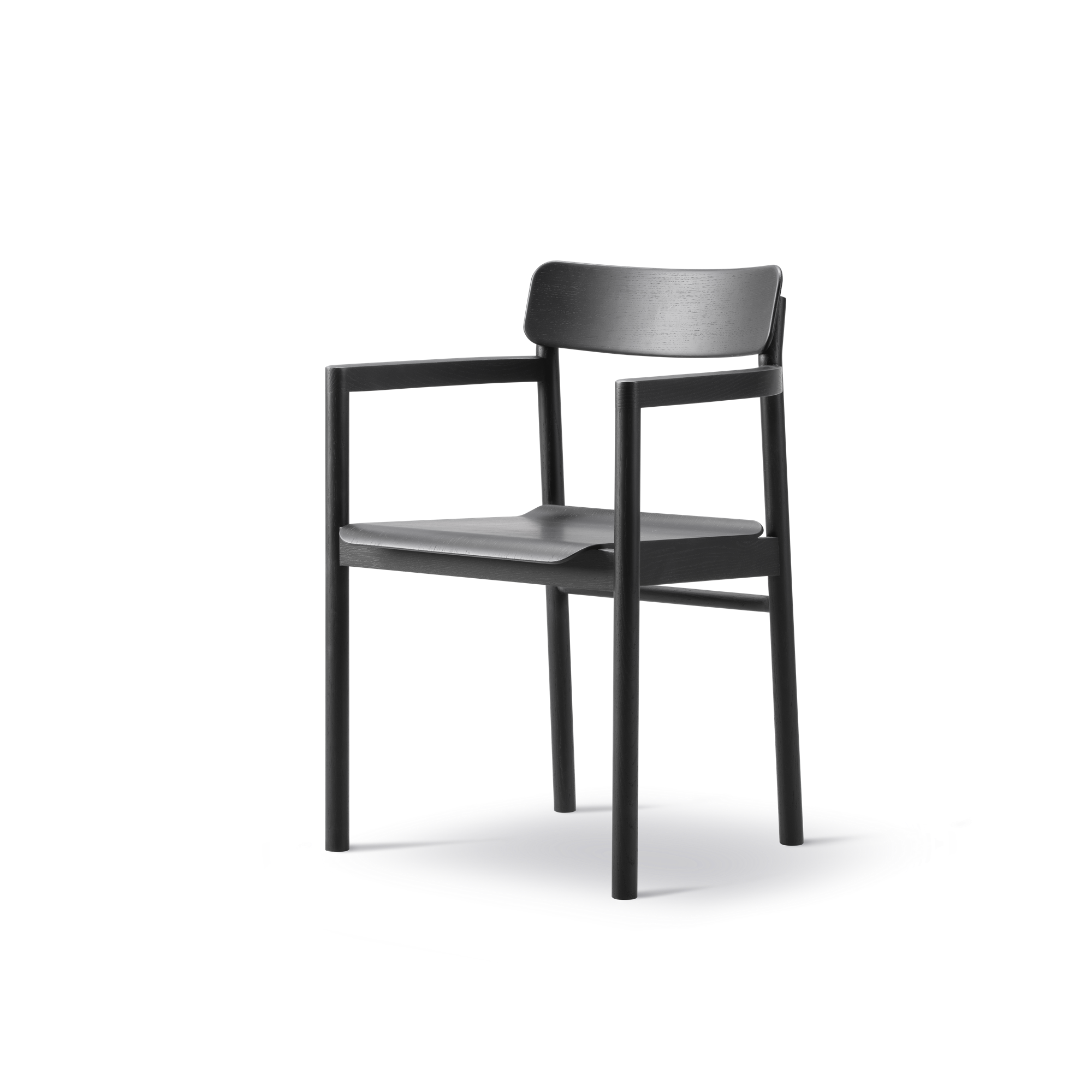 Fredericia Furniture Post Spisebordsstol med Armlæn Sort