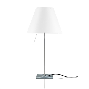 Luceplan COSTANZA Bordlampe Aluminium med Hvid Skærm