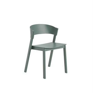 Muuto Cover Spisebordsstol M. Træ Base Grøn
