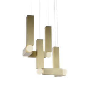 Lee Broom Vesper Duo Pendel Med Baldakin Børstet Guld