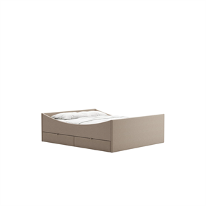 Rye Sleep Curved Sengestel Med 2 Skuffer 180x210 Mørk Beige
