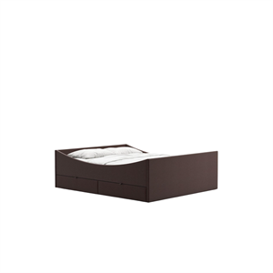 Rye Sleep Curved Sengestel Med 4 Skuffer 160x210 Mørkebrun