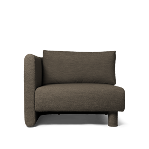 Ferm Living Dase Modul Sofa Venstre Soft Bouclé/Mørkebrun