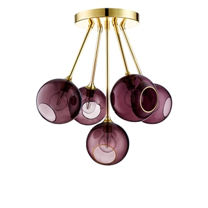 Design by Us Ballroom Molecule Loftlampe Lilla/Guld