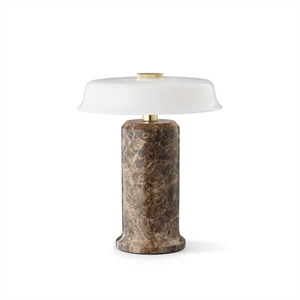 Design By Us Trip No. 2 Transportabel Lampe Dark Emperador Marble/Glossy Opal