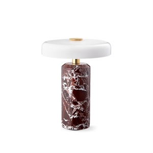 Design By Us Trip Transportabel Lampe Burgundy Marble/Glossy Opal