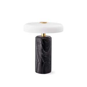 Design By Us Trip Transportabel Lampe Charcoal Marble/Mat Opal