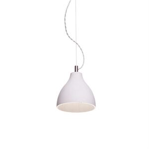 decode Heavy Light Pendel H2 Hvid Beton med Hvid Stofledning