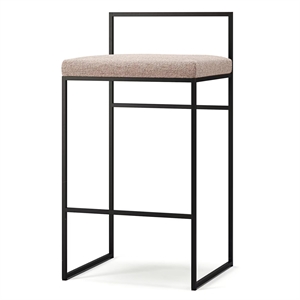 Department Barstol Med Rygstøtte 80 cm Sort/Pale Rose