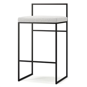 Department Barstol Med Rygstøtte 80 cm Sort/Pacific White