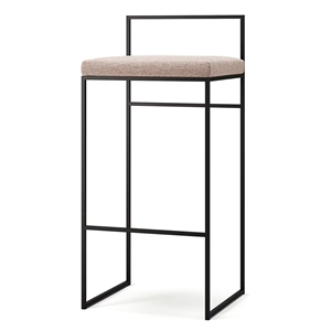 Department Barstol Med Rygstøtte 90 cm Sort/Pale Rose