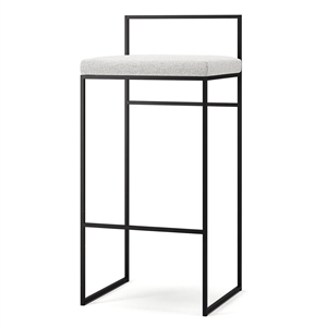 Department Barstol Med Rygstøtte 90 cm Sort/Pacific White