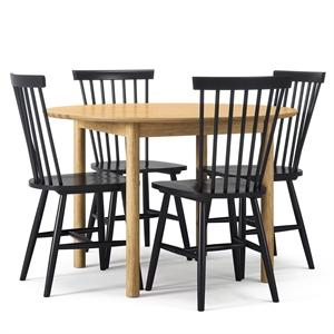 Department Wood Spisebordssæt Eg/Sort