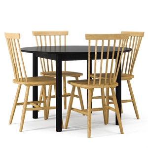 Department Wood Spisebordssæt Sort/Eg