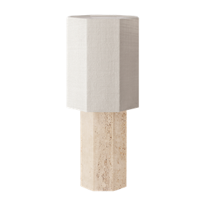 Louise Roe Eight Over Eight Bordlampe Grande Travertin/Jute White
