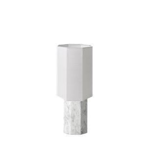Louise Roe Eight Over Eight Bordlampe Lille Hvid Marmor/Jute White