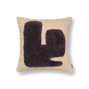 Ferm Living Lay Pude Sand/Dark Brown