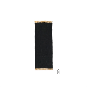 Ferm Living Block Tæppeløber 200x80 cm Sort/Naturlig