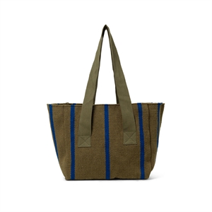 Ferm Living Yard Picnic Bag Taske Oliven/Klar Blå