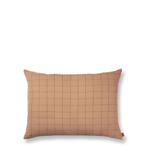 Ferm Living Brown Cotton Pude Stor Grid