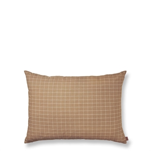Ferm Living Brown Cotton Pude Stor Check