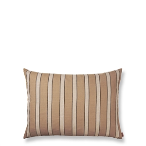 Ferm Living Brown Cotton Pude Stor Lines