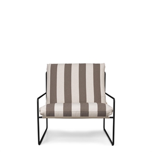 Ferm Living Desert 1 Seater Sofa Stripe Black/Chocolate