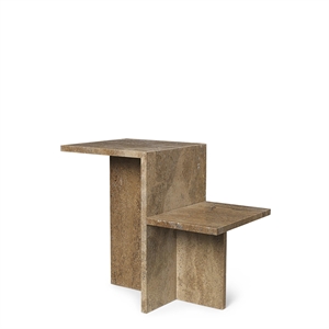 Ferm Living Distinct Sidebord Mørk Brun Travertine