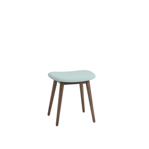 Muuto Fiber Skammel M. Træ Base Polstret Forest Nap 912/Mørk Brun